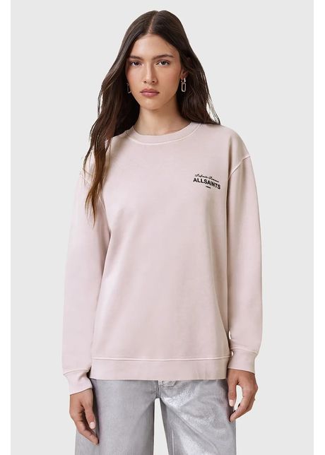 Allsaints hanorac de bumbac soleil culoarea gri cu imprimeu w222jc