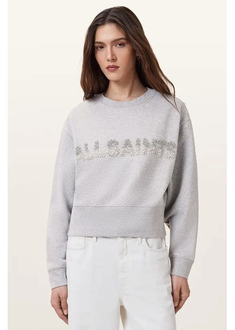 Allsaints hanorac din bumbac separo culoarea gri cu imprimeu w215jc