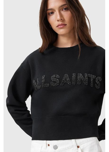 Allsaints hanorac din bumbac separo culoarea negru cu imprimeu w215jc