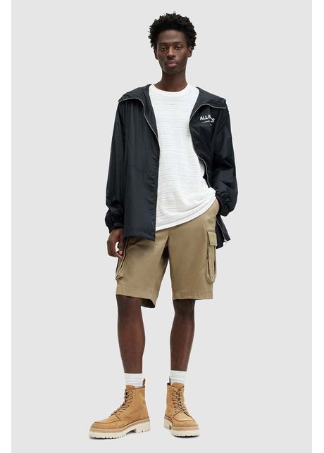 Allsaints pantaloni scurti din bumbac slane short culoarea bej mt501z