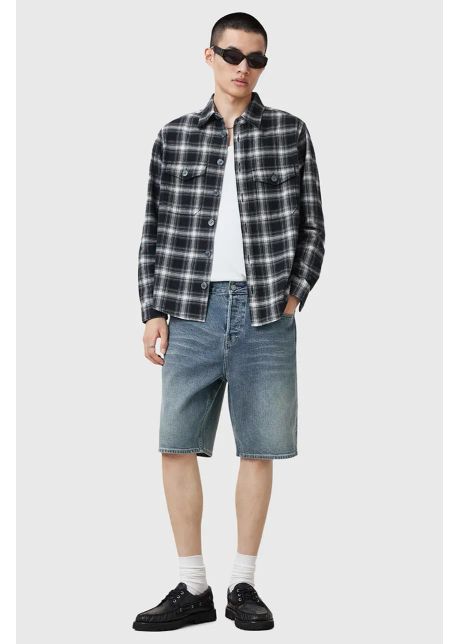 Allsaints pantaloni scurti jeans switch barbati m022tc