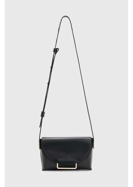 Allsaints poseta de piele francine culoarea negru