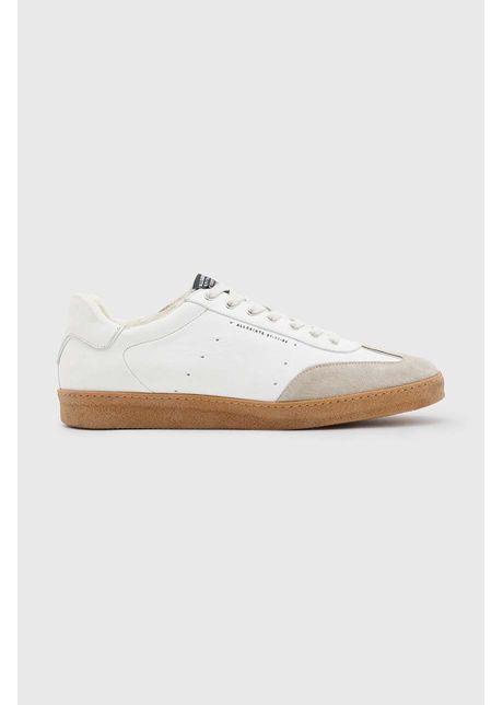 Allsaints sneakers din piele leo low top culoarea bej mf718x