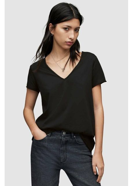 Allsaints tricou din bumbac culoarea negru