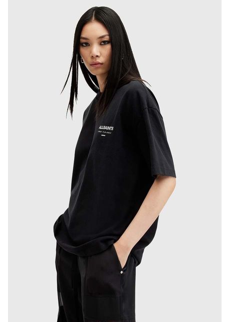 Allsaints tricou din bumbac underground ss crew femei culoarea negru w029jz