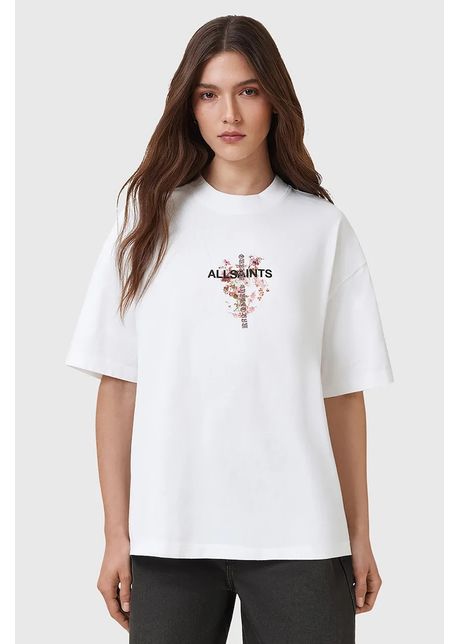 AllSaints tricou ETERNAL culoarea alb, W284JC