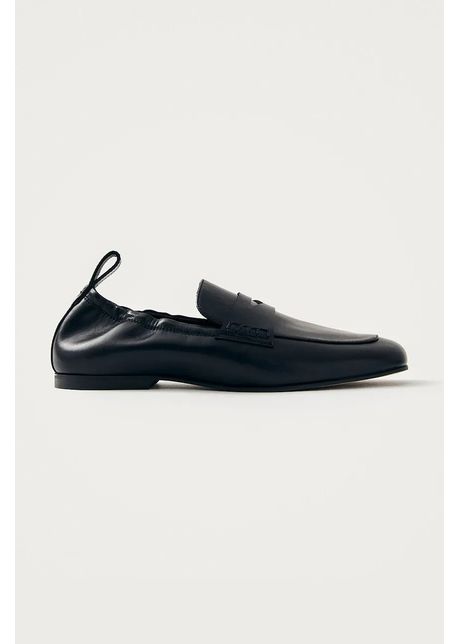 Alohas mocasini de piele milada culoarea negru cu toc plat s100563 01