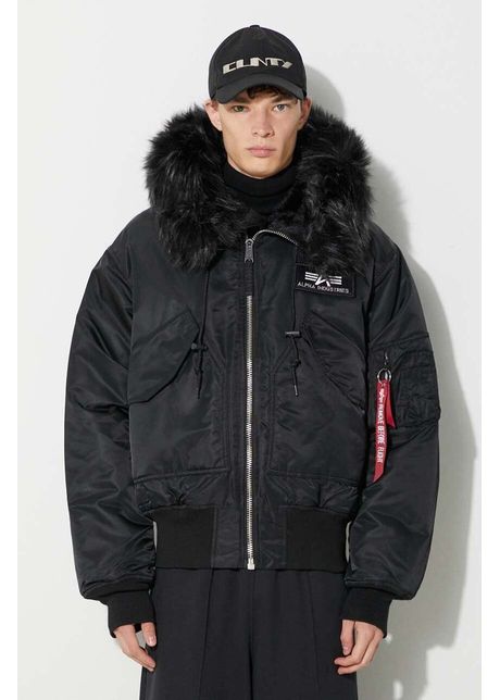 Alpha Industries geacă 45P Hooded Custom bărbați, culoarea negru, de iarnă 113145.515