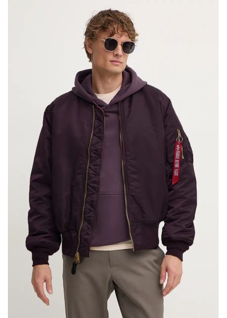 Alpha industries geaca bomber barbati culoarea violet de iarna