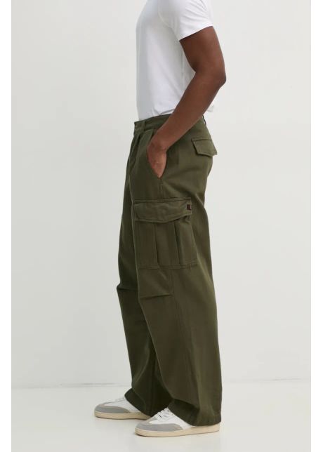 Alpha industries pantaloni de bumbac aircraft culoarea verde cu fason cargo 146200