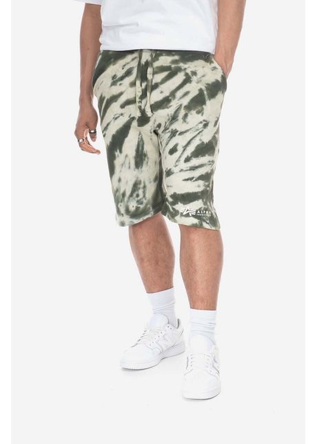 Alpha industries pantaloni scur i tie dye b rba i culoarea verde 106361 142 green