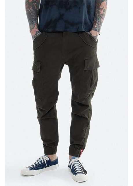 Alpha industries pantaloni spodnie alpha industries alman pant 188201 413 barbati culoarea verde cu fason cargo