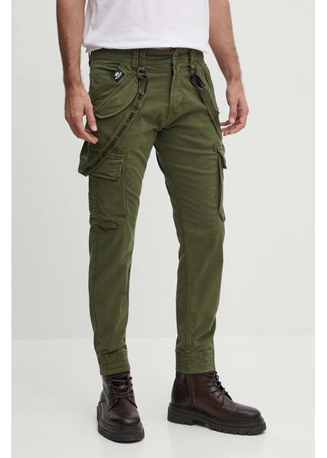 Alpha industries pantaloni utility pant b rba i culoarea verde cu fit cargo