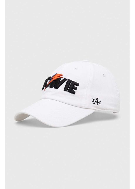 American needle apc de baseball din bumbac david bowie culoarea alb cu imprimeu