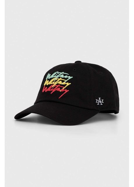 American needle apc de baseball din bumbac whitney houston culoarea negru cu imprimeu
