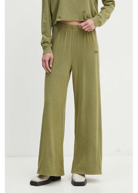 American vintage pantaloni de trening culoarea verde neted pym05ah24
