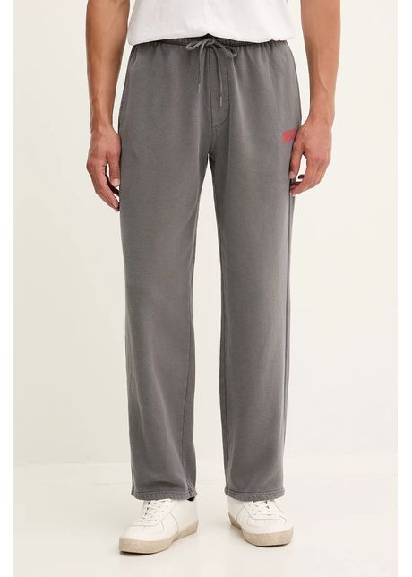 American Vintage pantaloni de trening din bumbac culoarea gri, cu imprimeu, MPLI05B