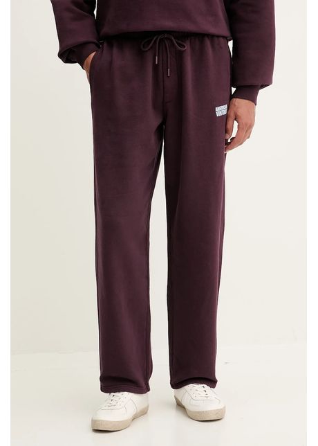 American Vintage pantaloni de trening din bumbac culoarea violet, cu imprimeu, MPLI05B