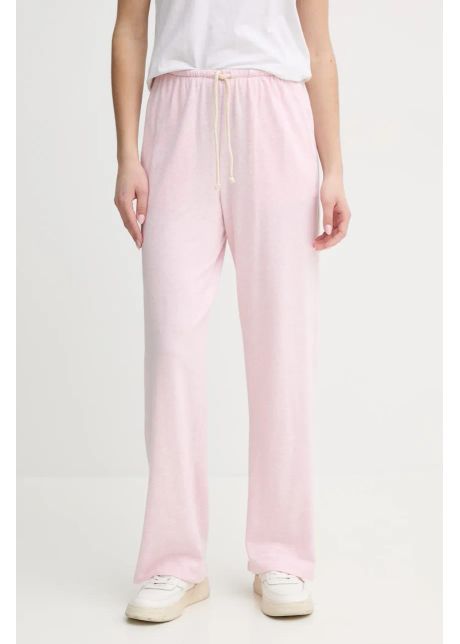 American vintage pantaloni de trening femei culoarea roz neted ypa05ae25