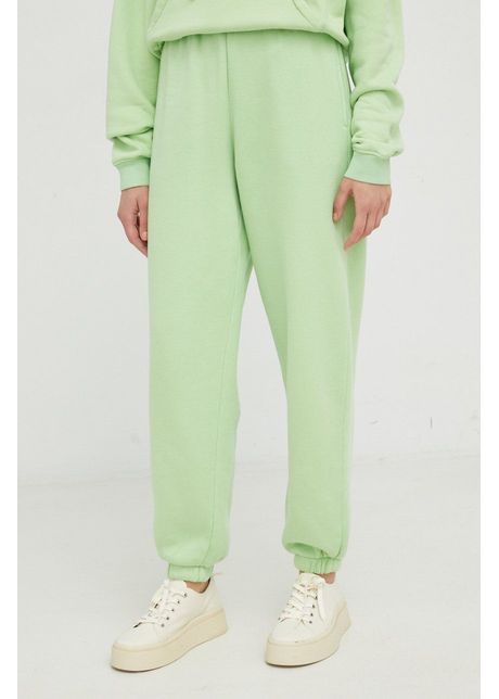 American vintage pantaloni de trening femei culoarea turcoaz neted