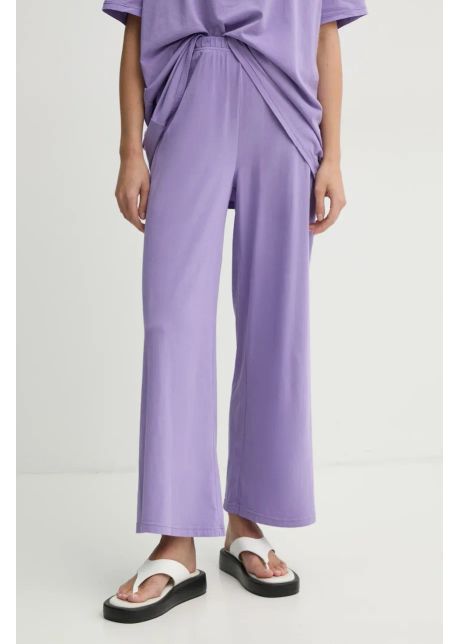 American vintage pantaloni de trening femei culoarea violet cu imprimeu pym05ae25