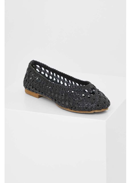 Answear lab balerini de piele culoarea negru