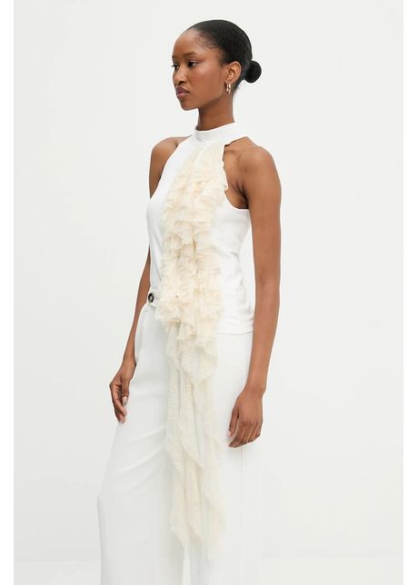Answear Lab bluza culoarea bej, neted