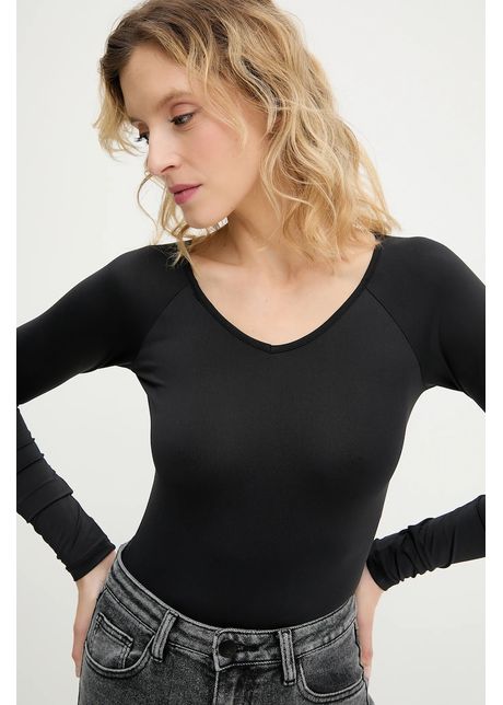 Answear Lab bluza culoarea negru, neted