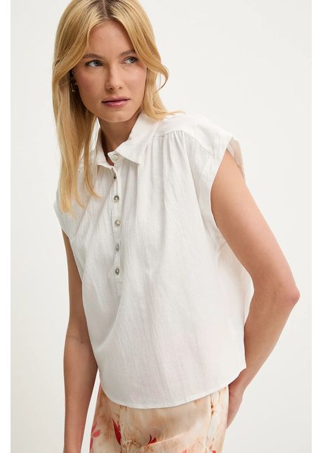 Answear Lab bluza din bumbac culoarea alb, neted
