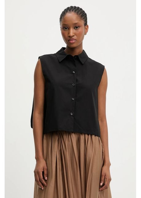 Answear.LAB bluza din bumbac culoarea negru, neted