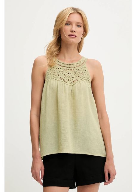 Answear Lab bluza din bumbac culoarea verde, cu imprimeu