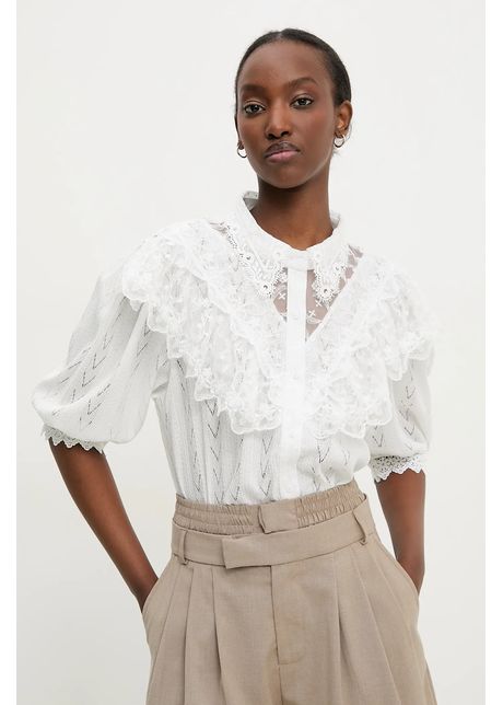 Answear lab bluza femei culoarea alb neted
