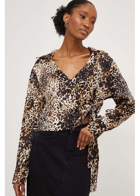 Answear lab bluza femei culoarea bej modelator