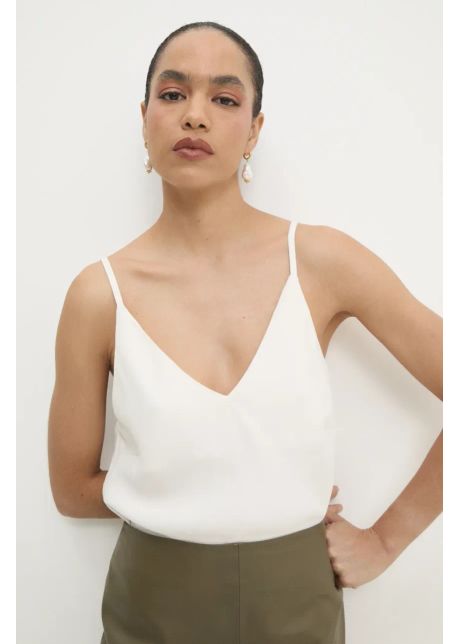 Answear lab bluza femei culoarea bej neted