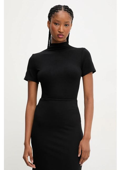 Answear Lab bluza femei, culoarea negru, cu turtleneck