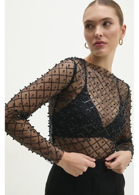 Answear lab bluza femei culoarea negru modelator