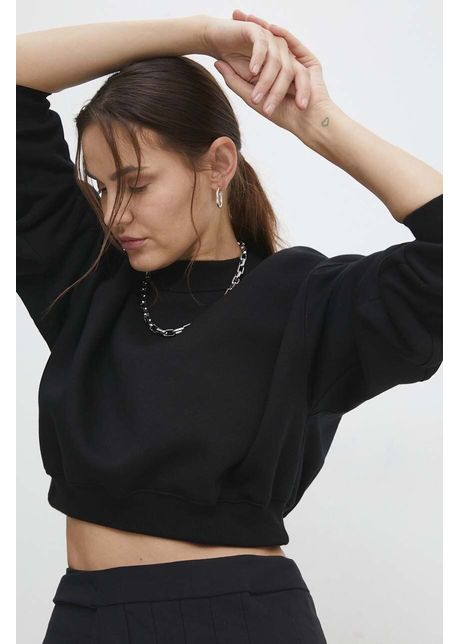 Answear lab bluza femei culoarea negru neted