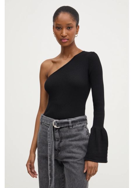 Answear lab bluza femei culoarea negru neted