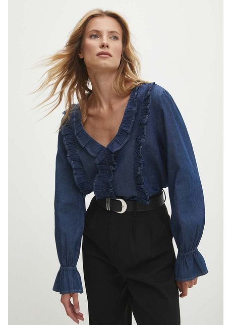 Answear lab bluza subtire de blugi femei neted