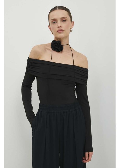 Answear lab body femei culoarea negru neted