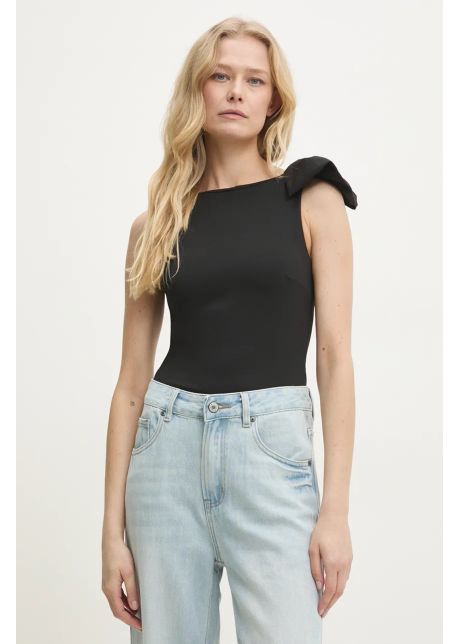 Answear lab body femei culoarea negru neted
