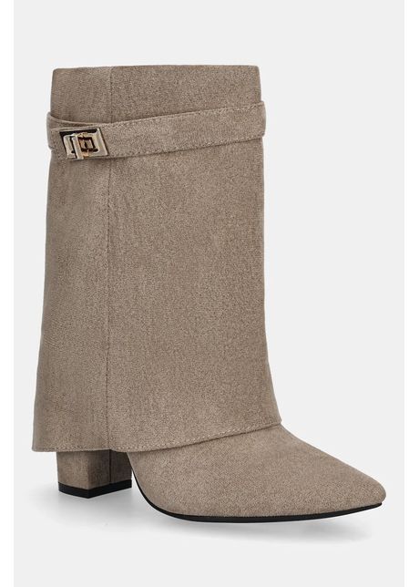 Answear.LAB botine culoarea maro, cu toc drept, izolare usoara
