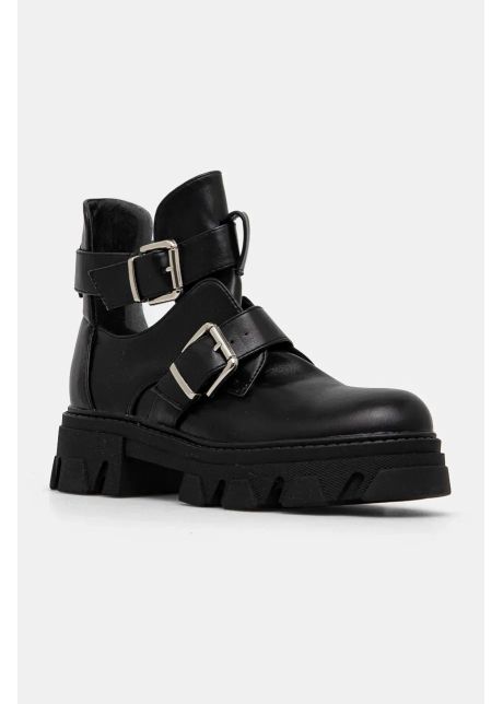Answear lab botine femei culoarea negru cu platforma