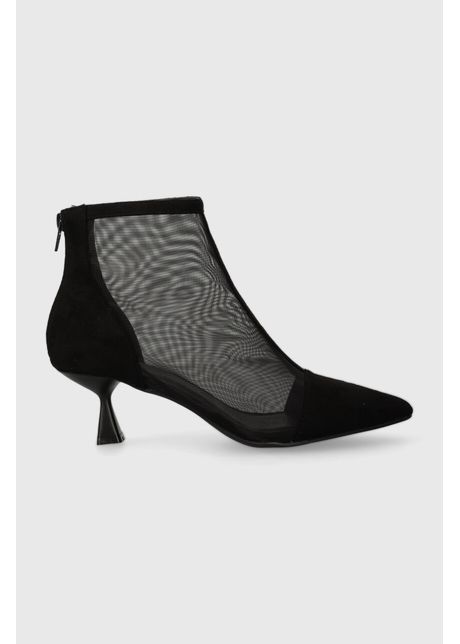Answear lab botine x limited collection no shame femei culoarea negru toc mic