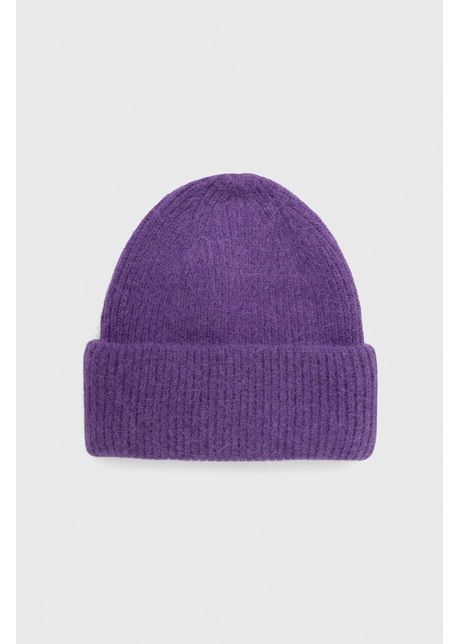 Answear lab caciula de lana culoarea violet de lana din tricot gros