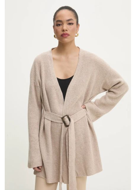 Answear lab cardigan din lana culoarea bej