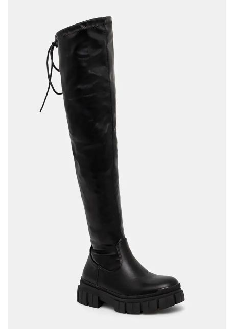 Answear lab cizme femei culoarea negru cu platforma