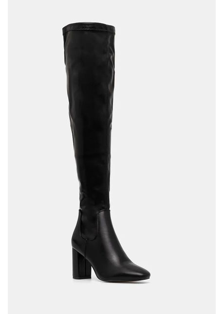 Answear lab cizme femei culoarea negru cu toc drept