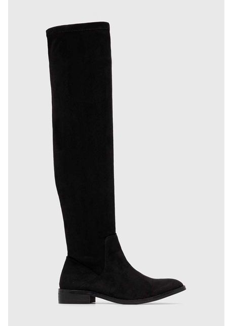 Answear lab cizme femei culoarea negru cu toc plat