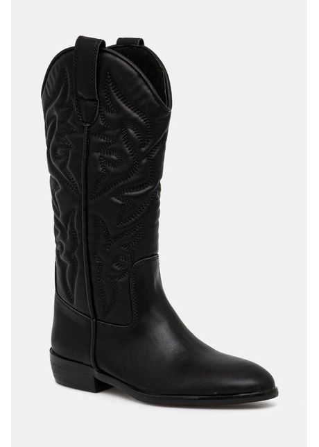 Answear lab cizme femei culoarea negru cu toc plat